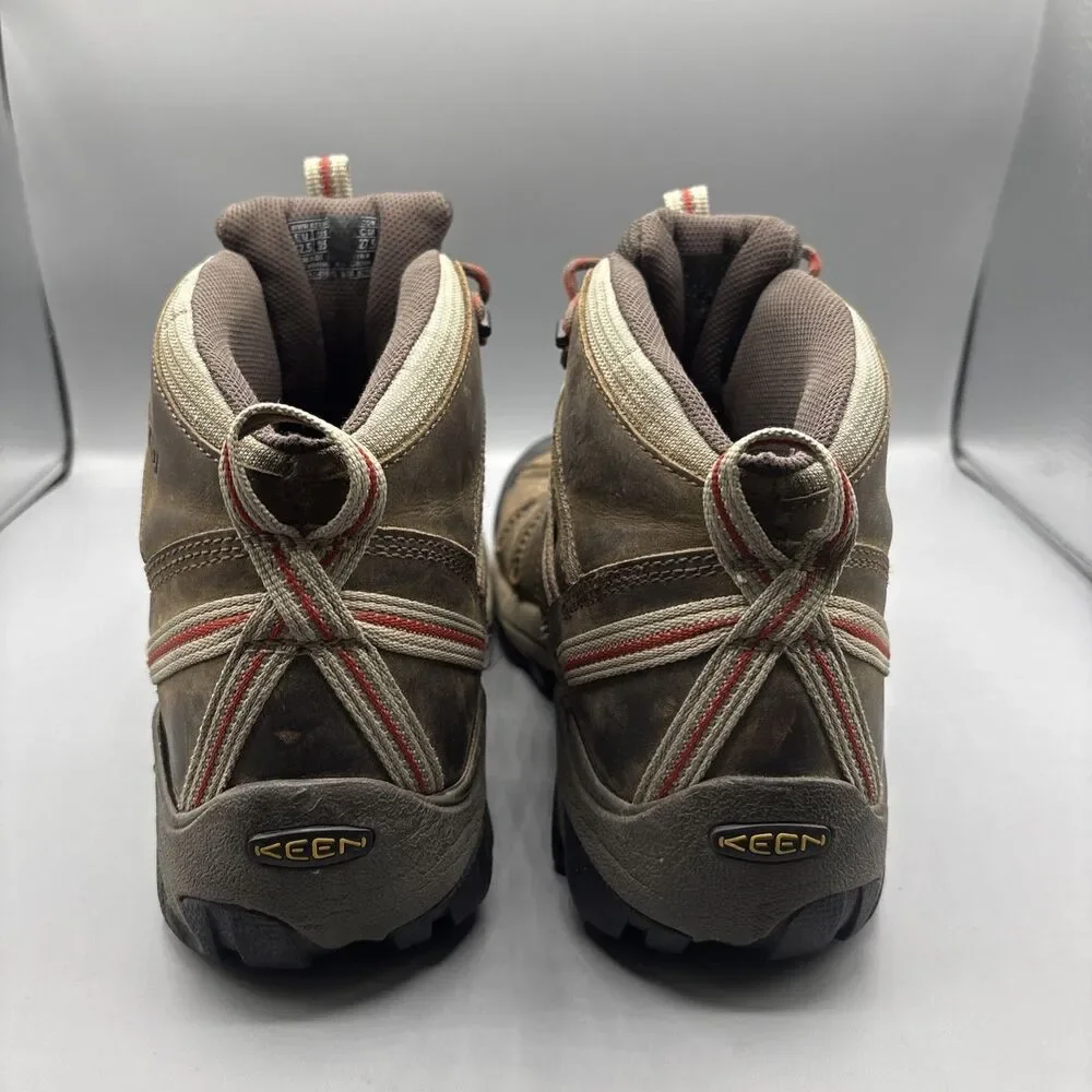 KEEN vOYAGER Hiking Boots Mens 9.5   Trail Outdoor Leather Brown Work